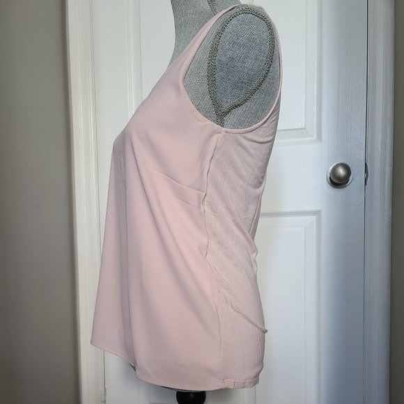 Ann Taylor Light Pink Mixed Jersey Tank - NWOT - Picture 3 of 5